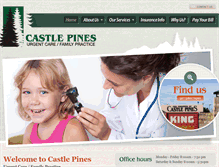 Tablet Screenshot of castlepinesurgentcare.com